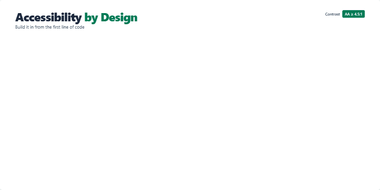 Slide on web accessibility best practices, showing a checklist of key considerations like semantic HTML, labeling, focus management, keyboard navigation, and ARIA attributes, along with a code example demonstrating proper label association and focus trap activation. Fragment #1