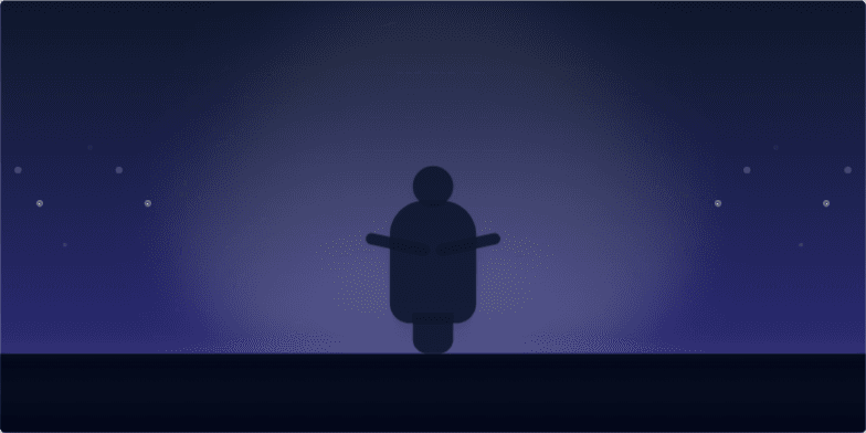 A silhouette of a speaker stands in a spotlight on a dark blue stage, with the title 'Can You Master Public Speaking Like a TED Pro?' above. Fragment #1