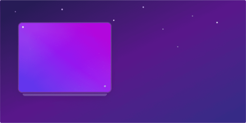 A glowing laptop floats amidst twinkling stars on a dark blue and purple background.  The title 'Once Upon a Time in Tech... Landing Your Dream Remote Gig' is written in a shimmering script font, evoking a sense of wonder and possibility. Fragment #2