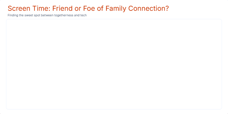 Split-screen animation showing a family joyfully interacting without devices, contrasted with the same family engrossed in individual screens, highlighting the impact of screen time on family connection. Fragment #1