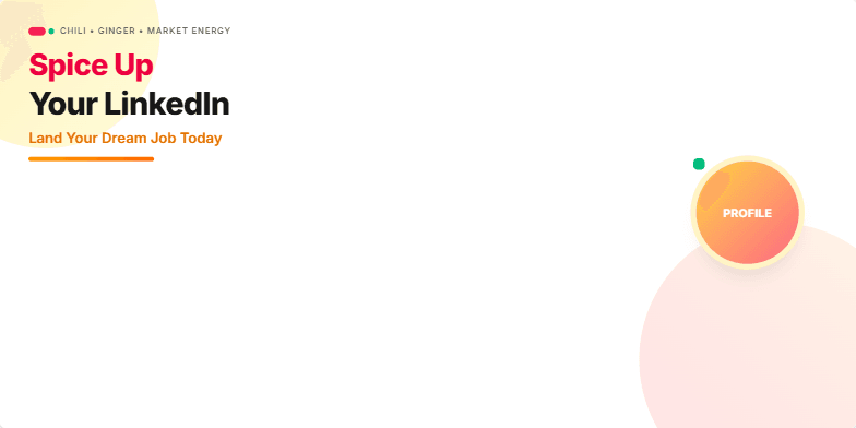 Slide with a spice market theme promoting LinkedIn profile improvement. It features bold typography, warm colors (saffron, turmeric, paprika), and icons of spices. Three cards highlight key takeaways: profile polish, showcasing proof of work, and active presence. Fragment #2