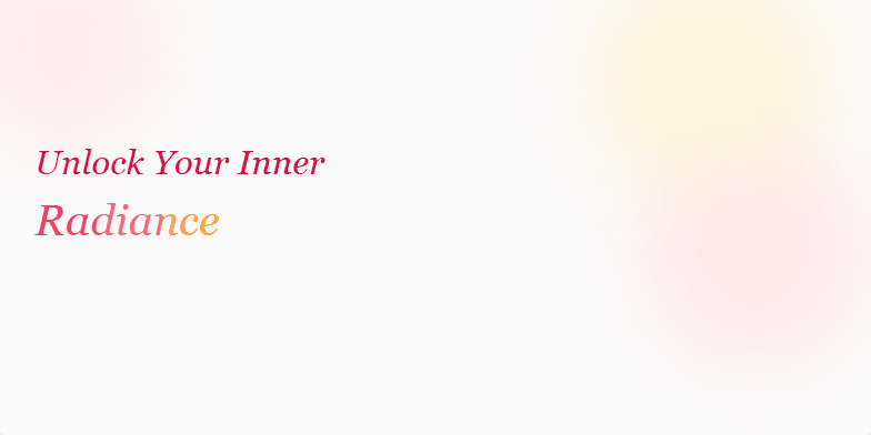 A slide with a soft rose-gold background and elegant script fonts. The title 'Unlock Your Inner Radiance' is prominently displayed. Five stylized blooming flowers, each representing a step to effortless chic, are arranged along a curved path. Subtle shimmer animations highlight the flowers and other elements, creating a luxurious and inspiring feel. Fragment #1