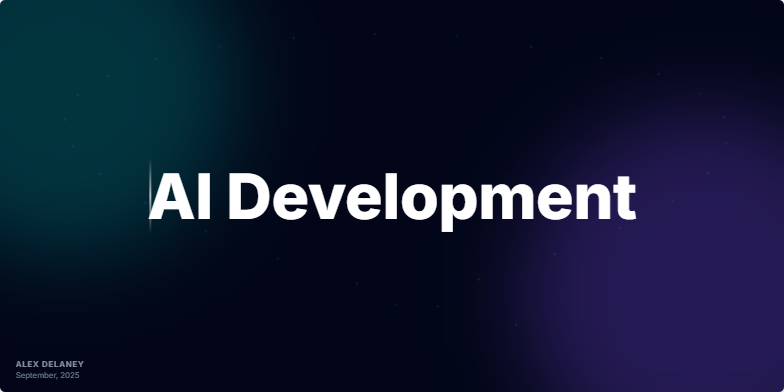 Screenshot of presentation "AI Development"