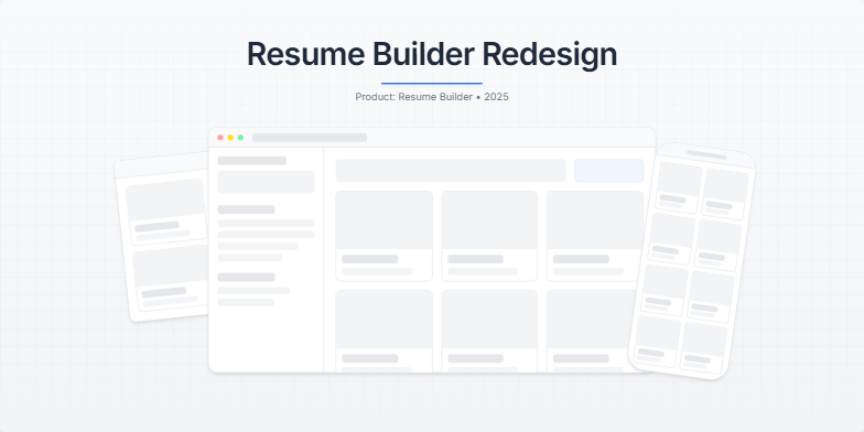 Screenshot of presentation "Resume Builder Redesign"