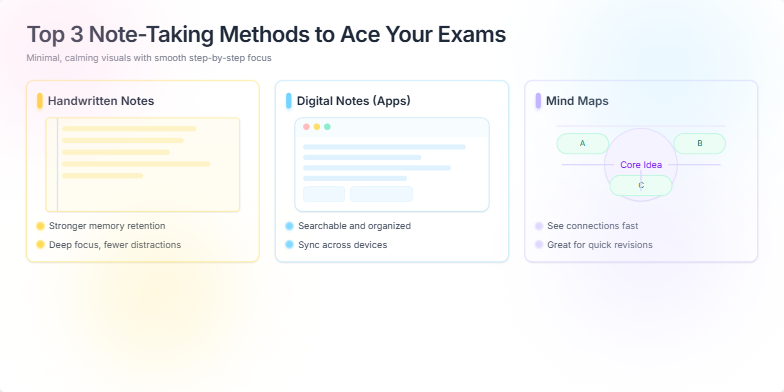 Top 3 Note-Taking Methods to Ace Your Exams | Slidebook Slides Stock